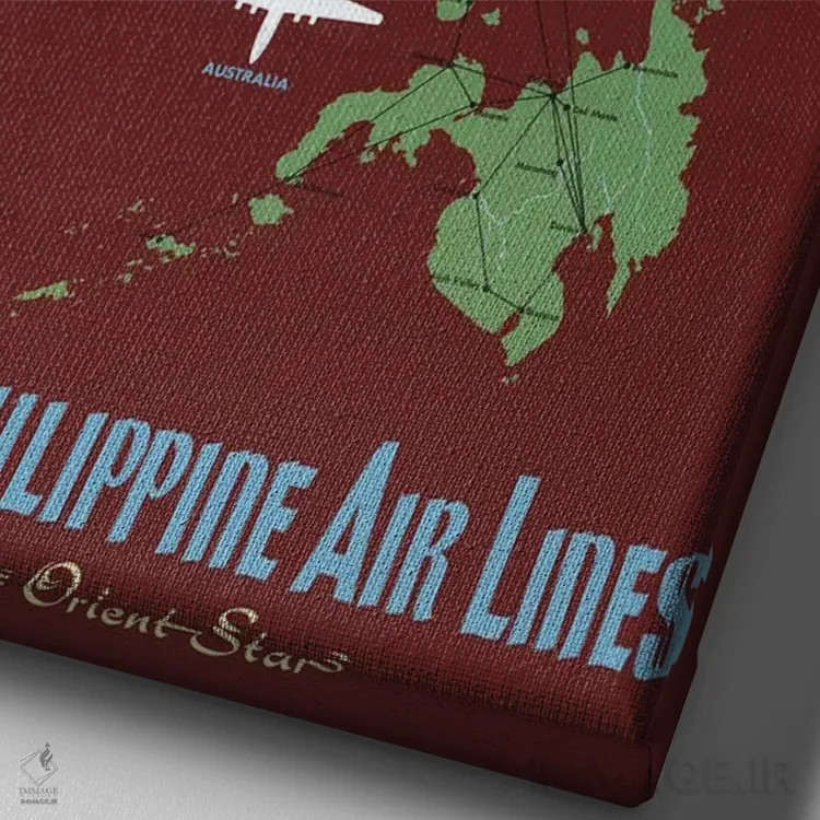 تابلو دکوراتیو Showing Airplanes Departing From Manila, Circa 1930,پو… اثر استاک ترک ایمیجز - نمای نزدیک بافت بوم