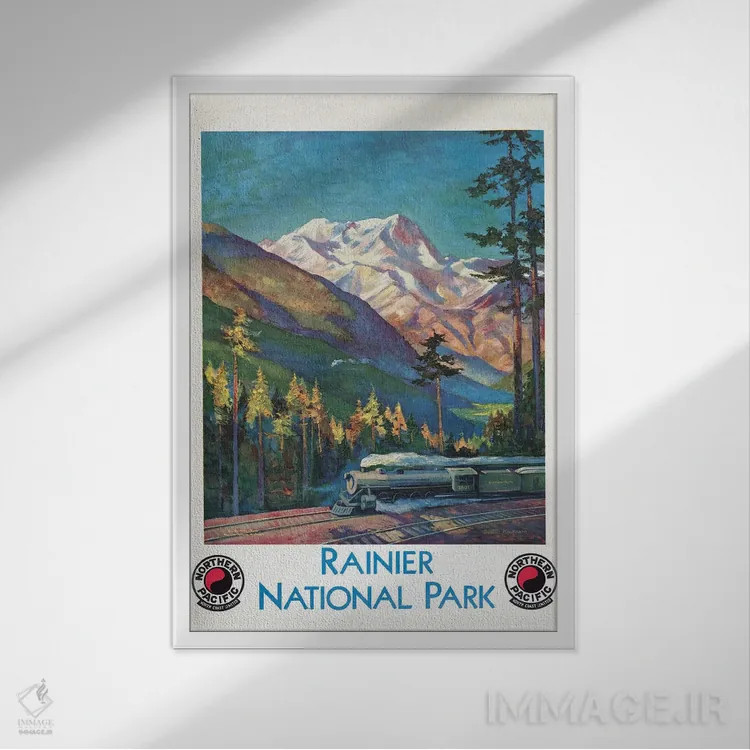 تابلو دکوراتیو Northern Pacific North Coast Limited, Circa 1920,پوستر… اثر استاک ترک ایمیجز - نمای قابدار سفید