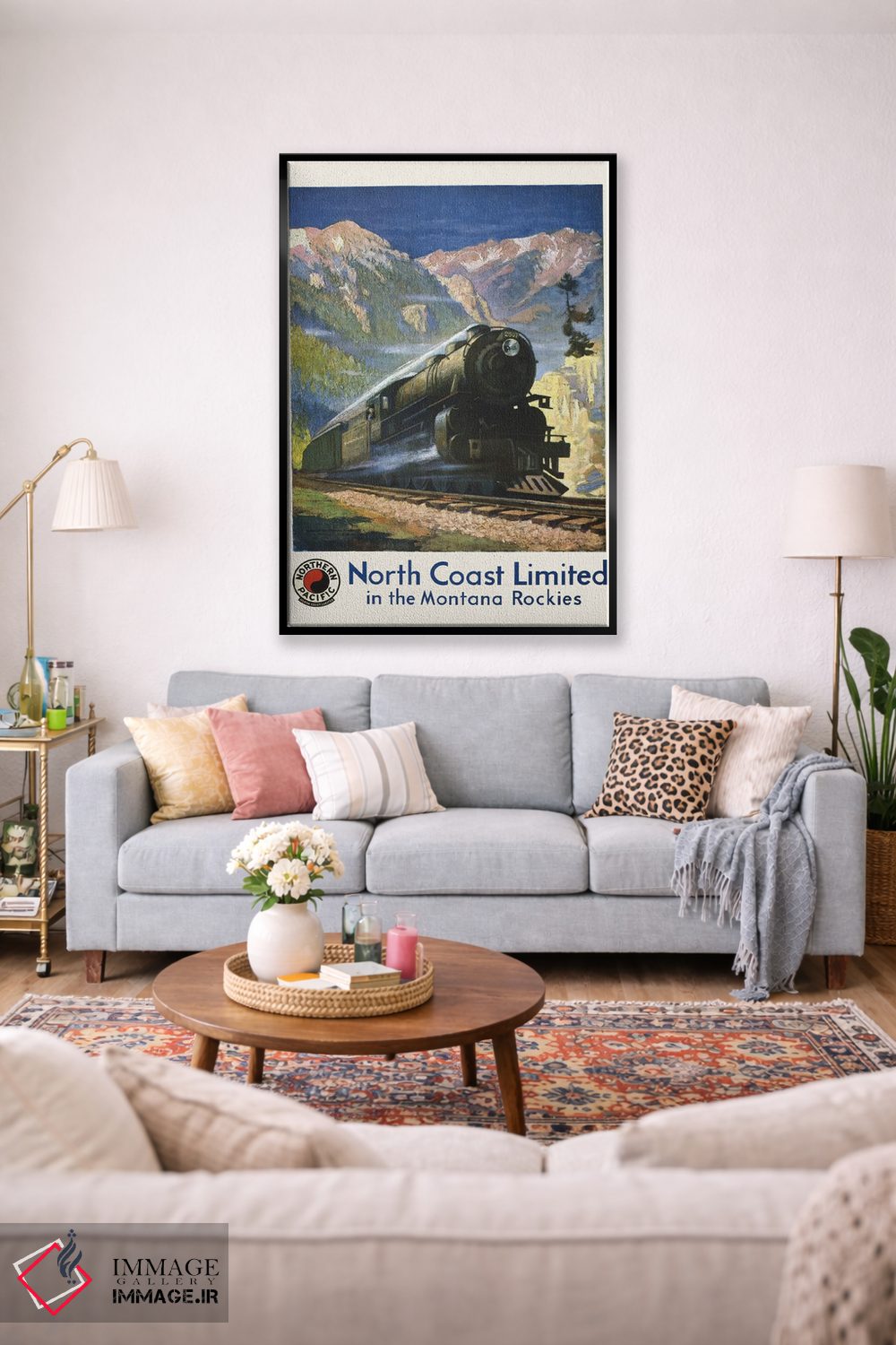 تابلو دکوراتیو Showing A Steam Engine In Bozeman Pass,پوستر قدیمی سفر… اثر استاک ترک ایمیجز - D1B