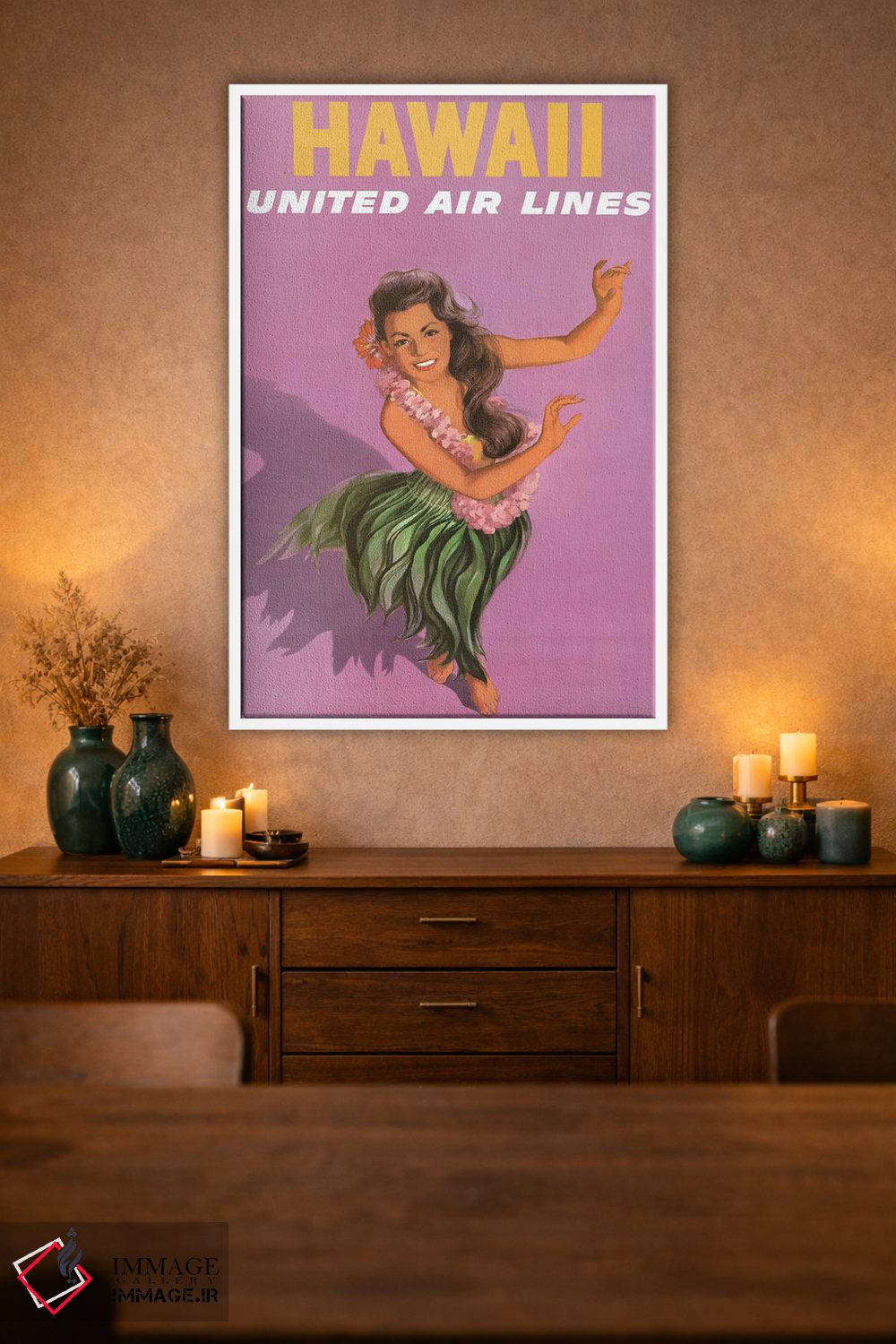 تابلو دکوراتیو Showing A Young Woman Performing Hula Dance,پوستر قدیم… اثر استاک ترک ایمیجز - D1W