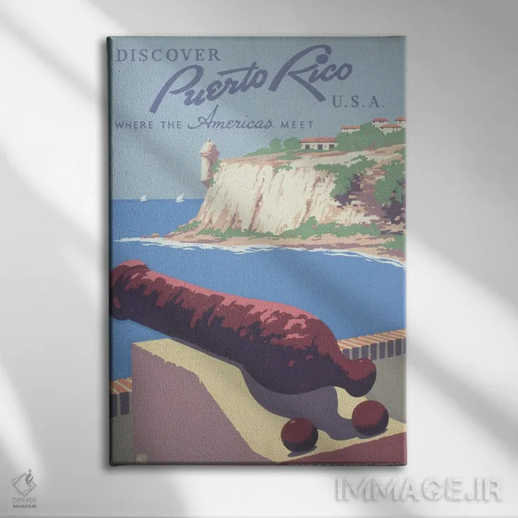 تابلو دکوراتیو Showing View Of Harbor From Morro Castle,پوستر قدیمی س… اثر استاک ترک ایمیجز - نمای روبهرو روی دیوار