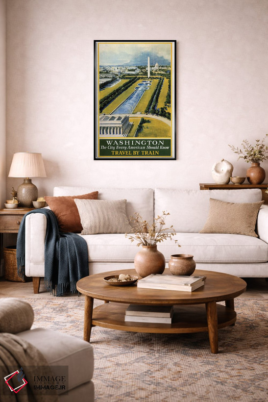 تابلو دکوراتیو Travel By Train, Circa 1930,پوستر قدیمی سفر برای واشنگ… اثر استاک ترک ایمیجز - D3B
