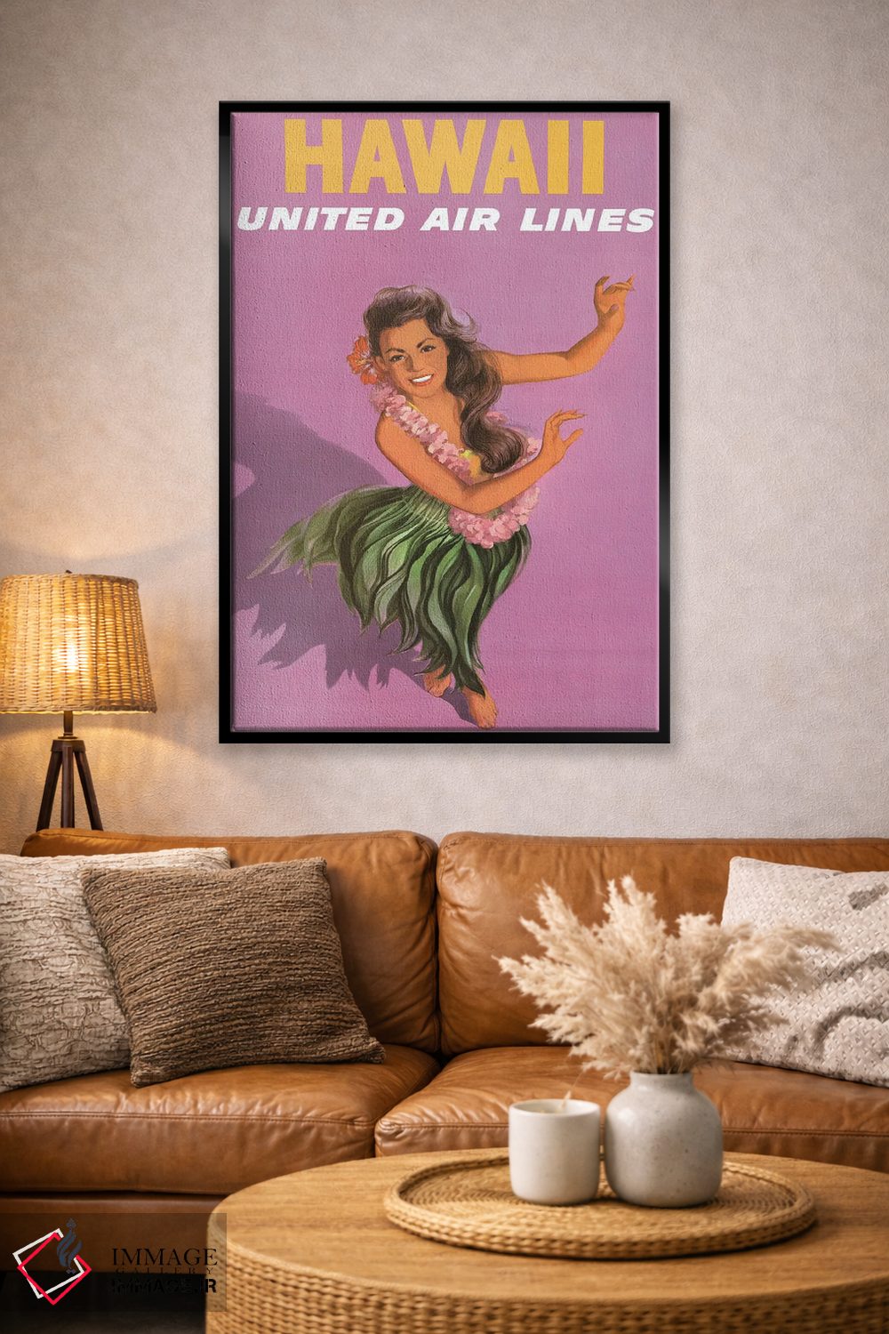 تابلو دکوراتیو Showing A Young Woman Performing Hula Dance,پوستر قدیم… اثر استاک ترک ایمیجز - D4B