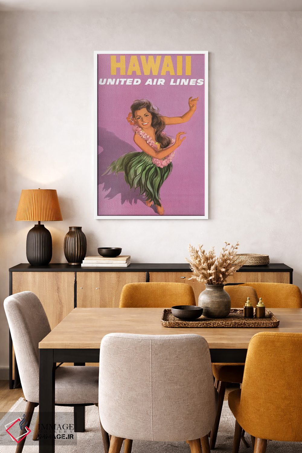 تابلو دکوراتیو Showing A Young Woman Performing Hula Dance,پوستر قدیم… اثر استاک ترک ایمیجز - D5W