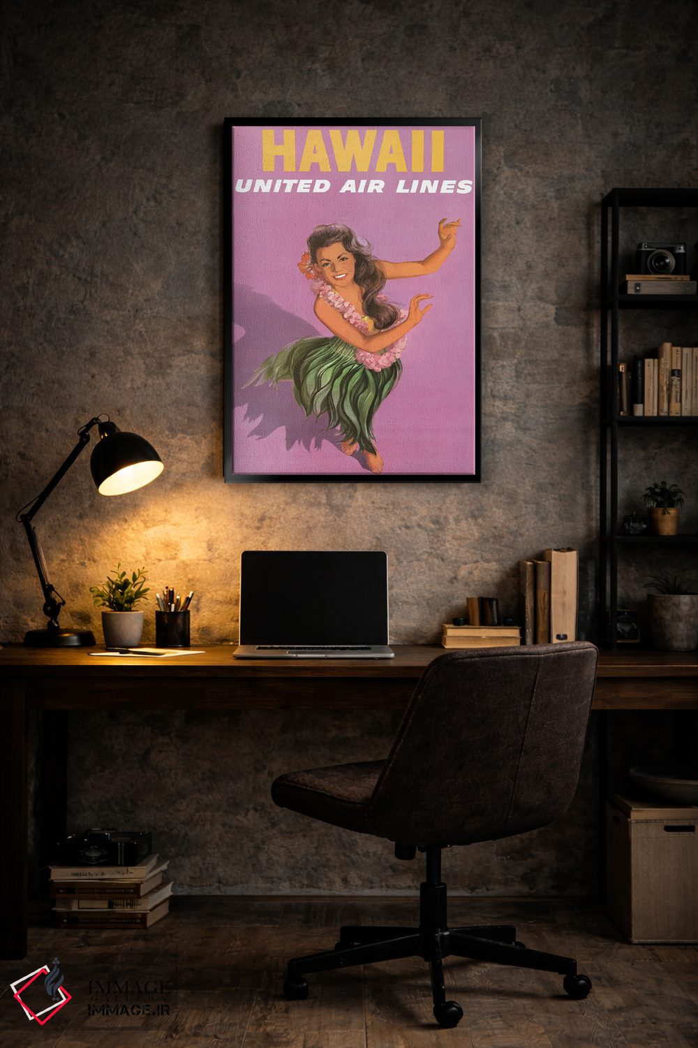 تابلو دکوراتیو Showing A Young Woman Performing Hula Dance,پوستر قدیم… اثر استاک ترک ایمیجز - D6B
