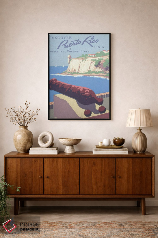 تابلو دکوراتیو Showing View Of Harbor From Morro Castle,پوستر قدیمی س… اثر استاک ترک ایمیجز - D1B