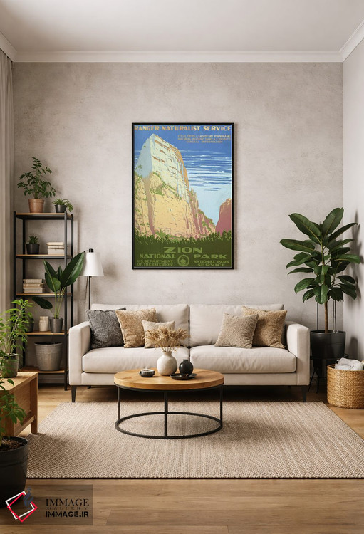 تابلو دکوراتیو Shows View Of A Cliff At Zion National Park, Circa 193… اثر استاک ترک ایمیجز - D2B