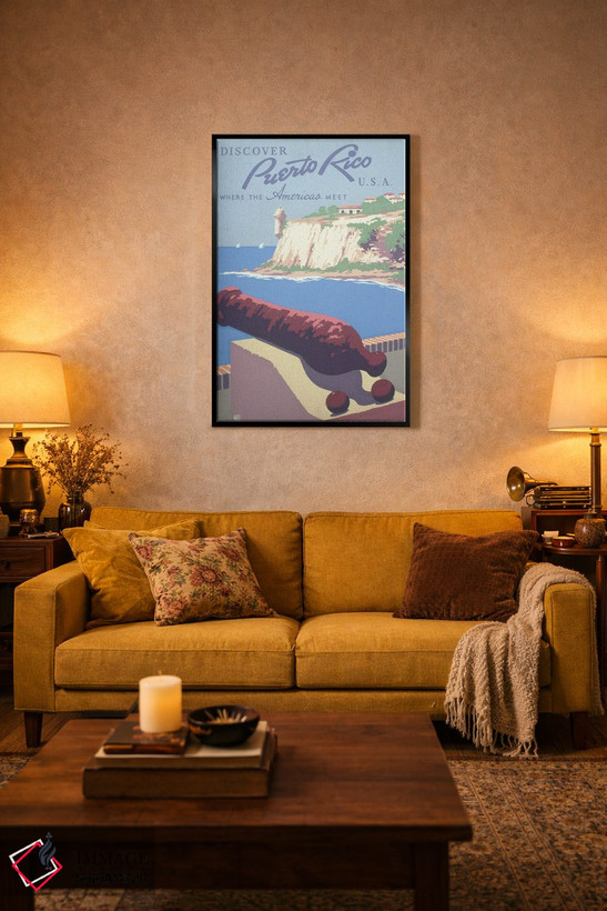 تابلو دکوراتیو Showing View Of Harbor From Morro Castle,پوستر قدیمی س… اثر استاک ترک ایمیجز - D3B