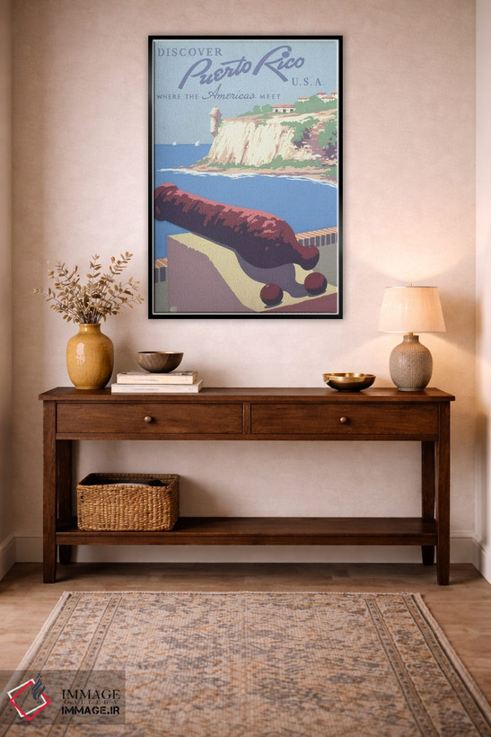 تابلو دکوراتیو Showing View Of Harbor From Morro Castle,پوستر قدیمی س… اثر استاک ترک ایمیجز - D4B