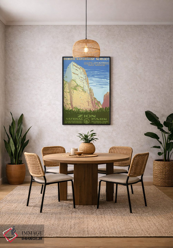 تابلو دکوراتیو Shows View Of A Cliff At Zion National Park, Circa 193… اثر استاک ترک ایمیجز - D5B