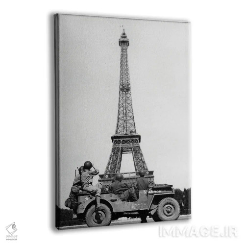 تابلو دکوراتیو 1944,سربازان آمریکایی در حال تماشای برج ایفل پس از آز… اثر گالری ورنون لوئیس - نمای پرسپکتیو محصول