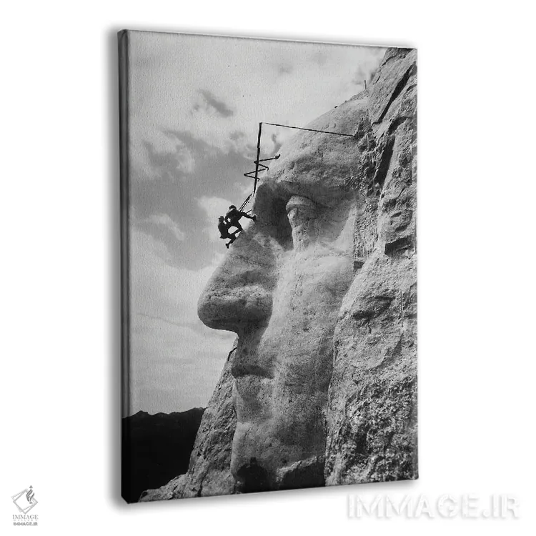 تابلو دکوراتیو Mt Rushmore, South Dakota,گاتزن بورگلوم در حال بازرسی… اثر گالری ورنون لوئیس - نمای پرسپکتیو محصول
