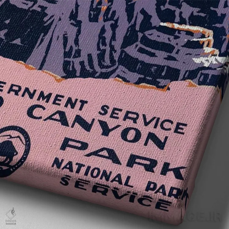 تابلو دکوراتیو A Free Government Service, Circa 1938,پوستر قدیمی سفر… اثر استاک ترک ایمیجز - نمای نزدیک بافت بوم