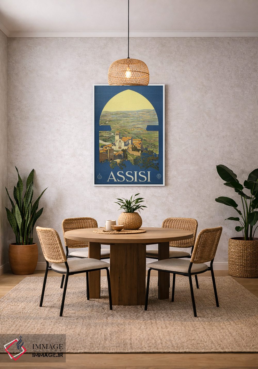 تابلو دکوراتیو Italy, And The Countryside As If From A Window In A To… اثر استاک ترک ایمیجز - D3W