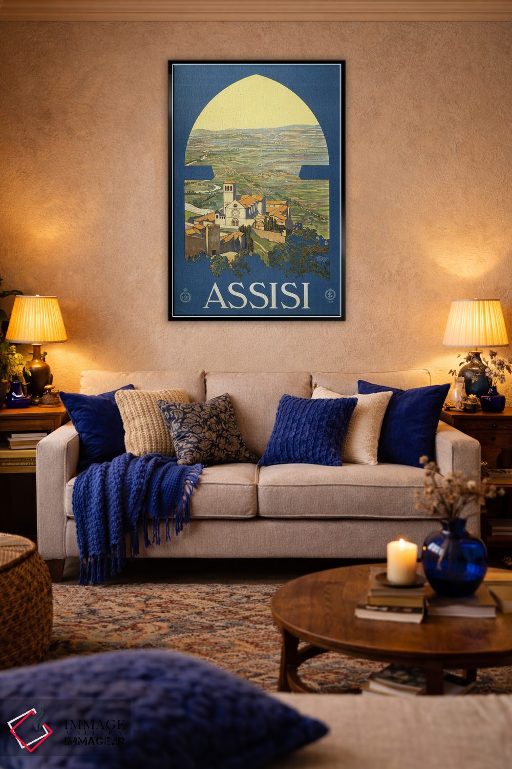 تابلو دکوراتیو Italy, And The Countryside As If From A Window In A To… اثر استاک ترک ایمیجز - D4B