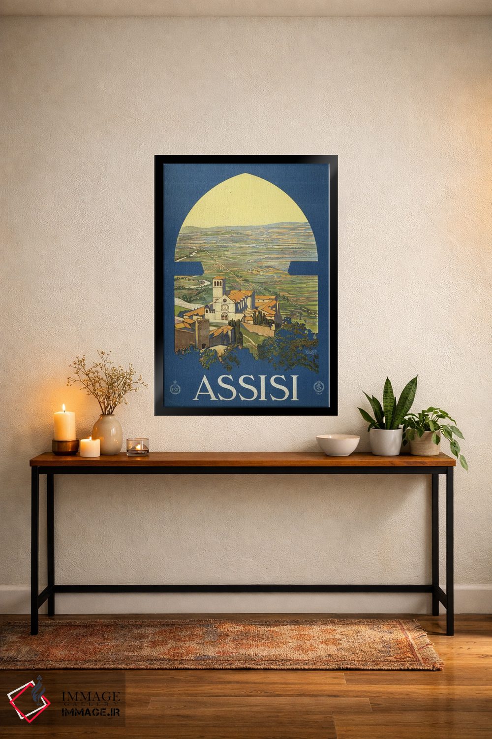 تابلو دکوراتیو Italy, And The Countryside As If From A Window In A To… اثر استاک ترک ایمیجز - D5B