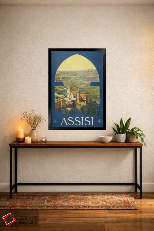 تابلو دکوراتیو Italy, And The Countryside As If From A Window In A To… اثر استاک ترک ایمیجز - D5B
