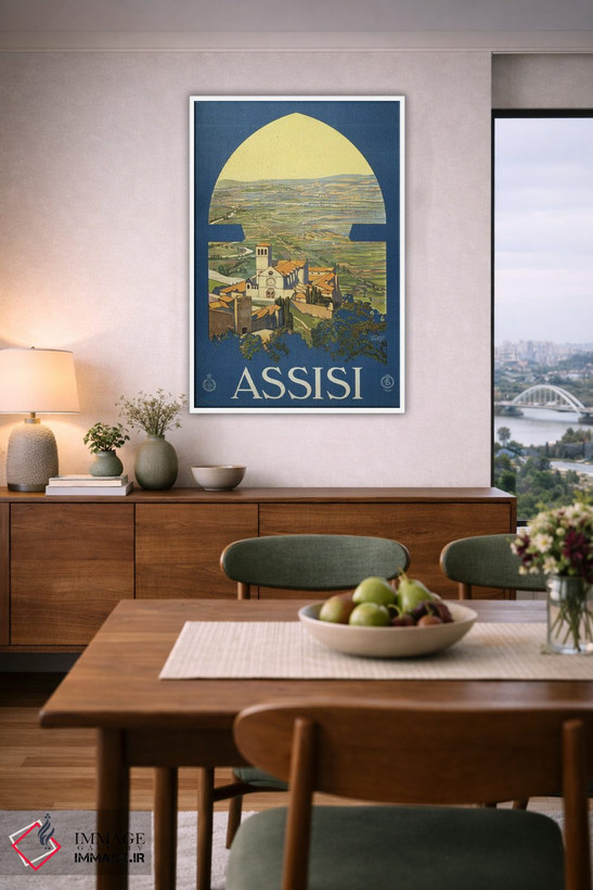 تابلو دکوراتیو Italy, And The Countryside As If From A Window In A To… اثر استاک ترک ایمیجز - D6W