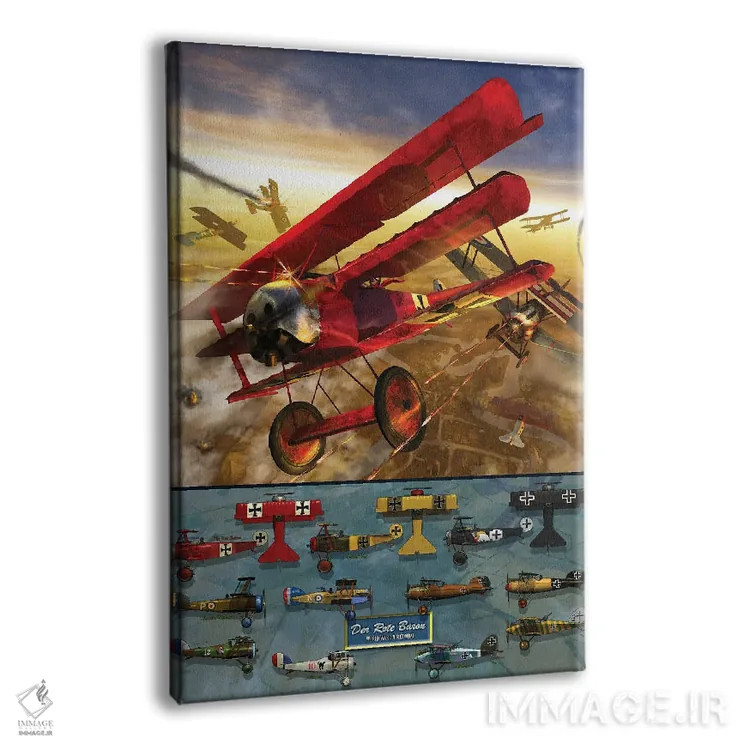 تابلو دکوراتیو Showing The Fokker Triplane Of The German Air Force In Wwi,پوس… اثر کرت میلر - نمای پرسپکتیو محصول