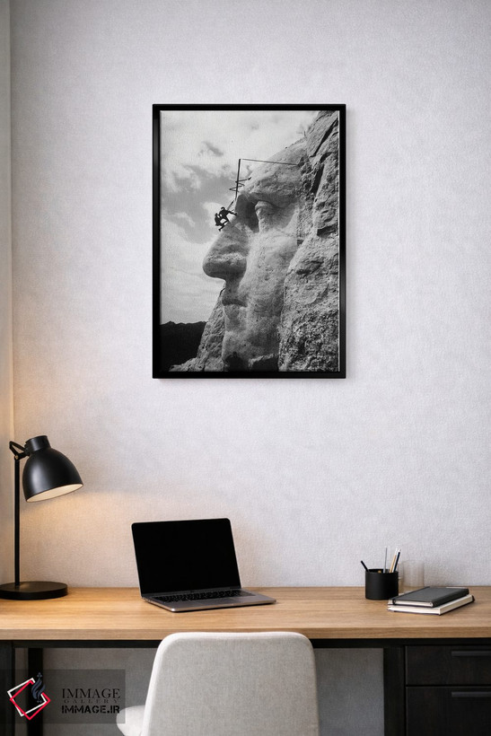 تابلو دکوراتیو Mt Rushmore, South Dakota,گاتزن بورگلوم در حال بازرسی… اثر گالری ورنون لوئیس - D1B
