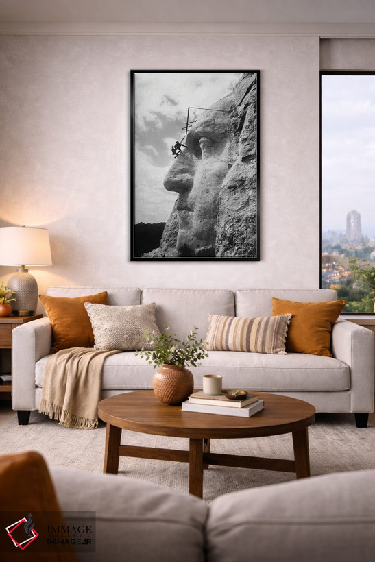 تابلو دکوراتیو Mt Rushmore, South Dakota,گاتزن بورگلوم در حال بازرسی… اثر گالری ورنون لوئیس - D3B