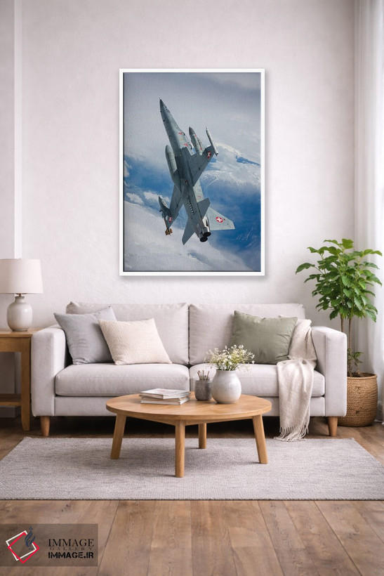 تابلو دکوراتیو جنگنده F-5F تایگر II نیروی هوایی سوئیس در حال پرواز بر… اثر دیرک یان د ریدر - D1W