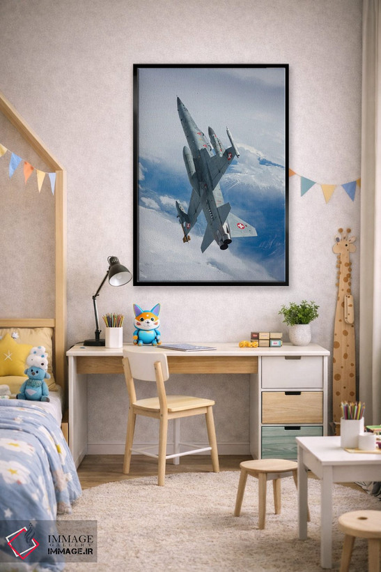 تابلو دکوراتیو جنگنده F-5F تایگر II نیروی هوایی سوئیس در حال پرواز بر… اثر دیرک یان د ریدر - D2B