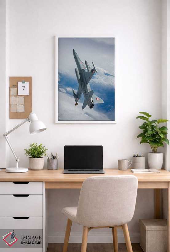 تابلو دکوراتیو جنگنده F-5F تایگر II نیروی هوایی سوئیس در حال پرواز بر… اثر دیرک یان د ریدر - D3W