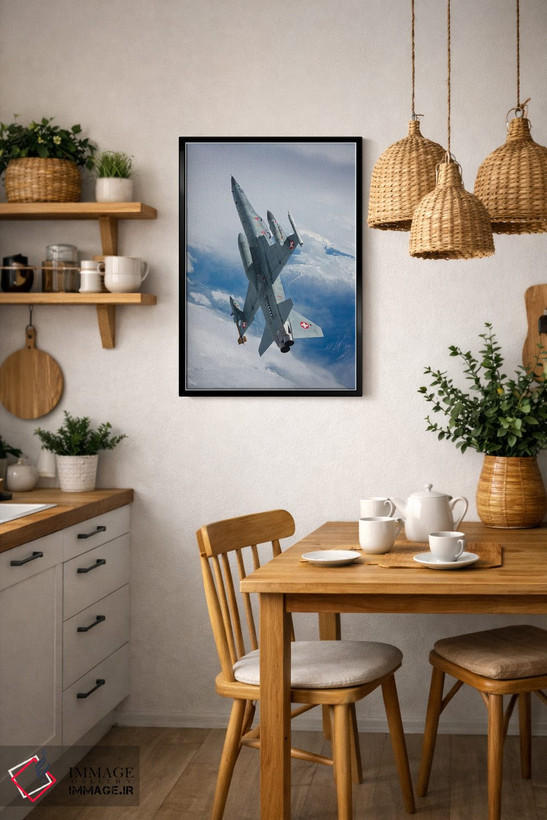 تابلو دکوراتیو جنگنده F-5F تایگر II نیروی هوایی سوئیس در حال پرواز بر… اثر دیرک یان د ریدر - D5B