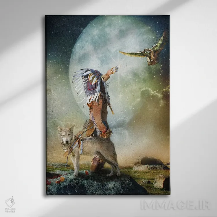 تابلو دکوراتیو پیام رسان اثر ترودی سیموندز - نمای روبهرو روی دیوار