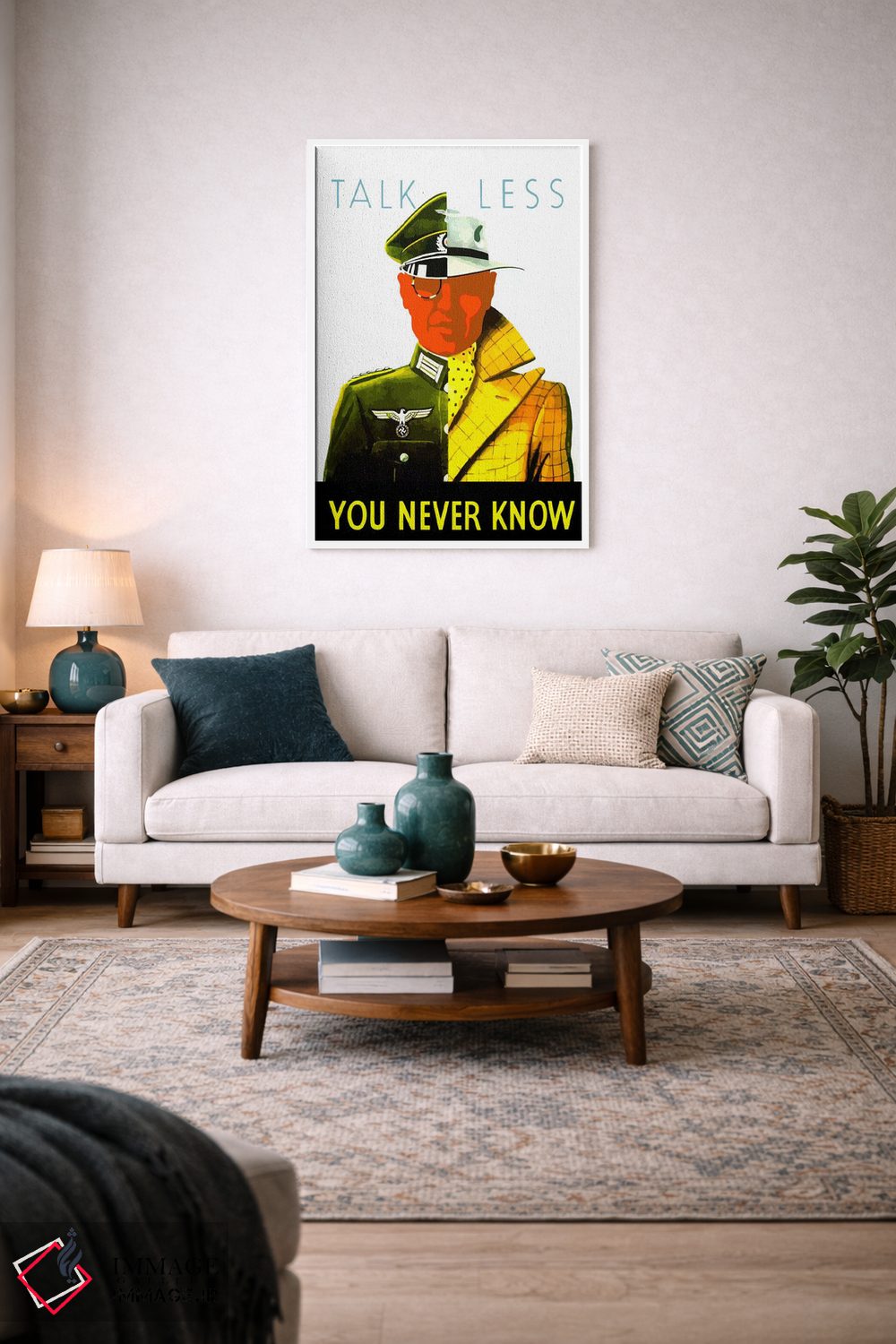 تابلو دکوراتیو You Never Know Wartime Poster,پوستر زمان جنگ: کمتر حرف… اثر استاک ترک ایمیجز - D3W