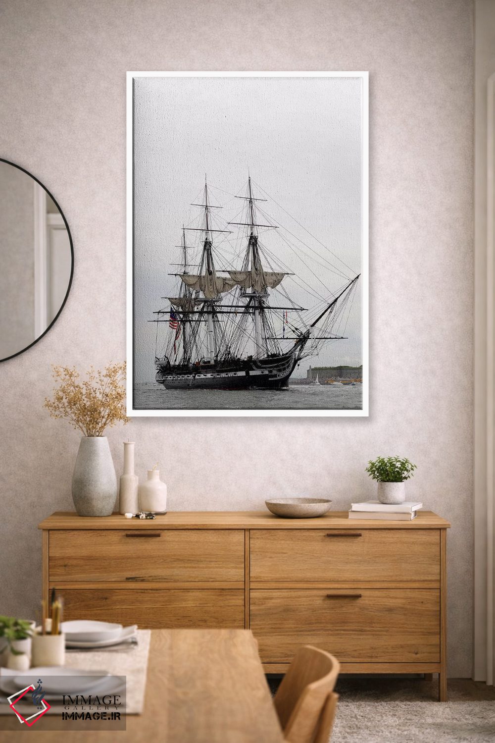 تابلو دکوراتیو USS Constitution,قدیمی ترین ناو رزمی فعال جهان، یواس ا… اثر استاک ترک ایمیجز - D1W