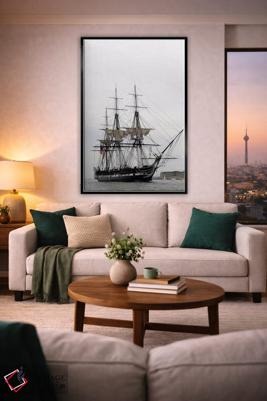 تابلو دکوراتیو USS Constitution,قدیمی ترین ناو رزمی فعال جهان، یواس ا… اثر استاک ترک ایمیجز - D2B