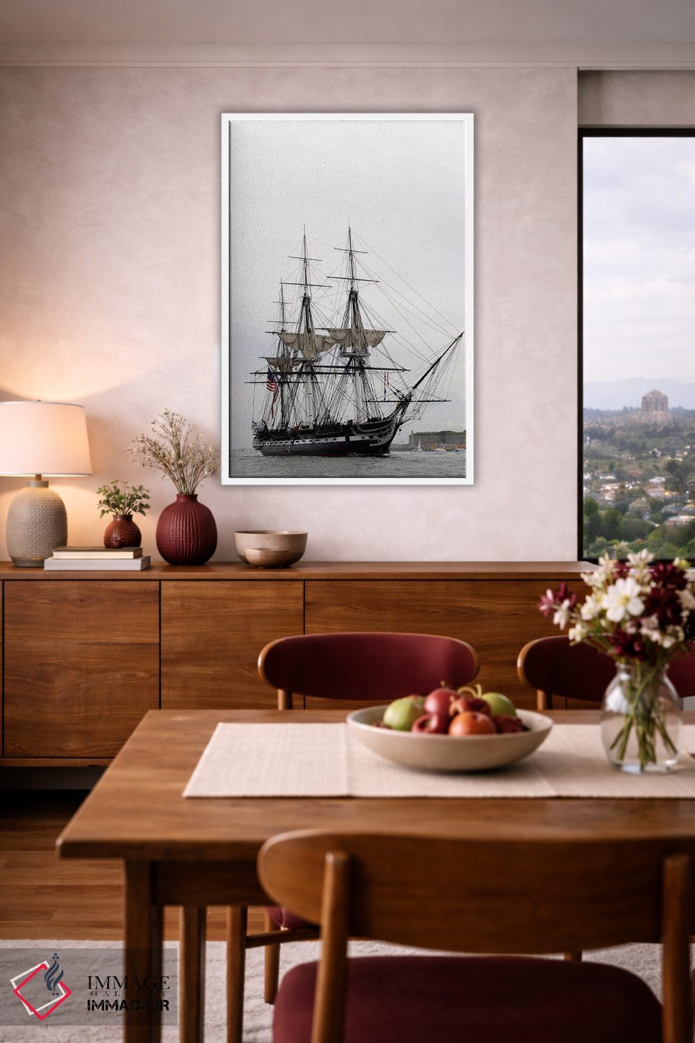 تابلو دکوراتیو USS Constitution,قدیمی ترین ناو رزمی فعال جهان، یواس ا… اثر استاک ترک ایمیجز - D3W