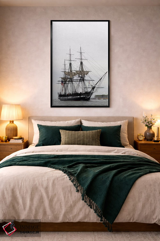 تابلو دکوراتیو USS Constitution,قدیمی ترین ناو رزمی فعال جهان، یواس ا… اثر استاک ترک ایمیجز - D4B