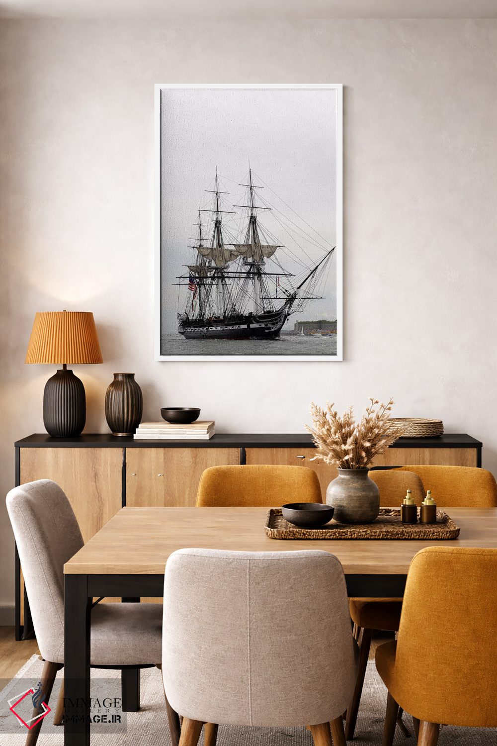 تابلو دکوراتیو USS Constitution,قدیمی ترین ناو رزمی فعال جهان، یواس ا… اثر استاک ترک ایمیجز - D5W