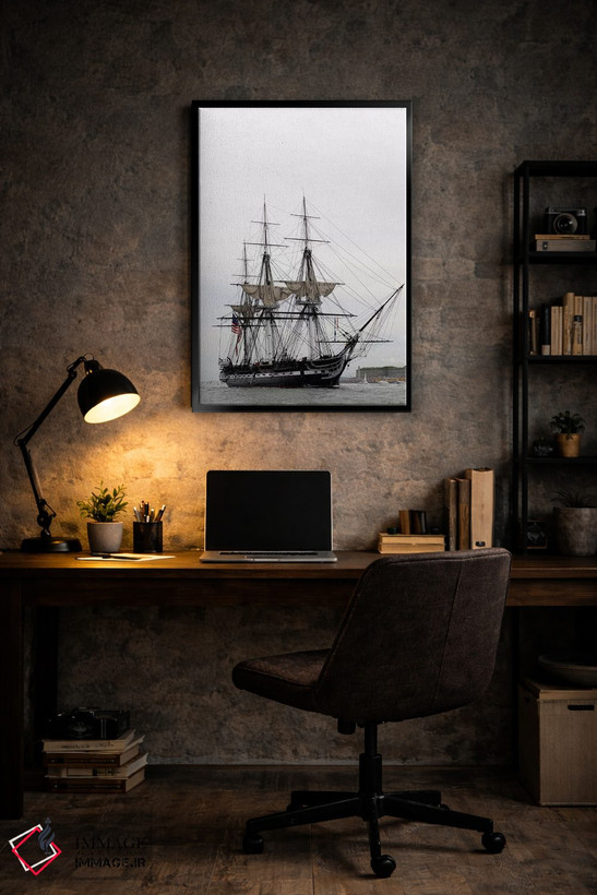 تابلو دکوراتیو USS Constitution,قدیمی ترین ناو رزمی فعال جهان، یواس ا… اثر استاک ترک ایمیجز - D6B