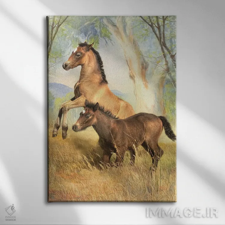 تابلو دکوراتیو زمان بازی اثر ترودی سیموندز - نمای روبهرو روی دیوار