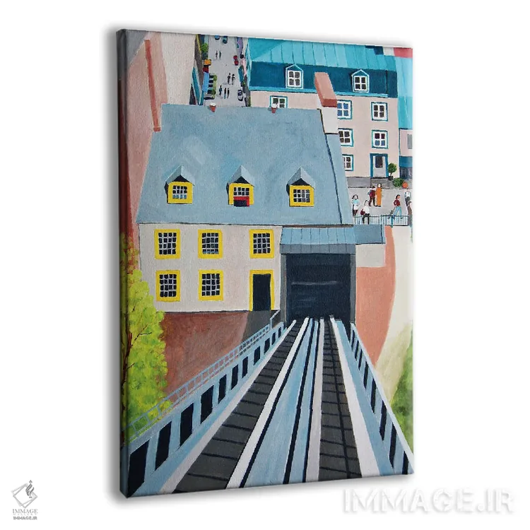 تابلو دکوراتیو Quebec City II,تله کابین، کبک سیتی اثر تونی سیلبر-دلرویو - نمای پرسپکتیو محصول