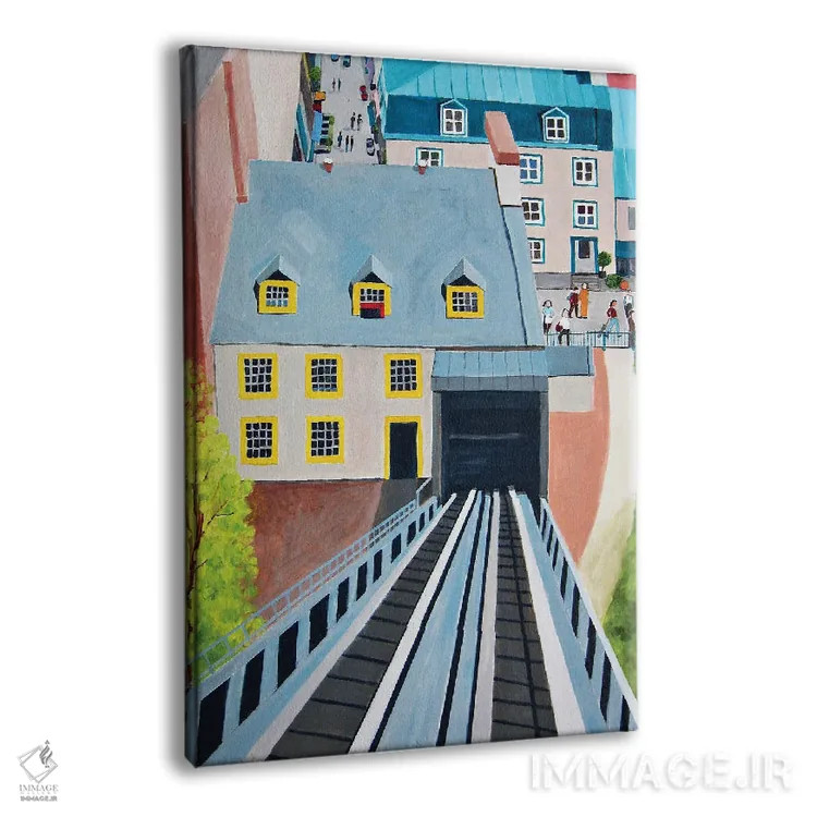 تابلو دکوراتیو Quebec City II,تله کابین، کبک سیتی اثر تونی سیلبر-دلرویو - نمای پرسپکتیو محصول