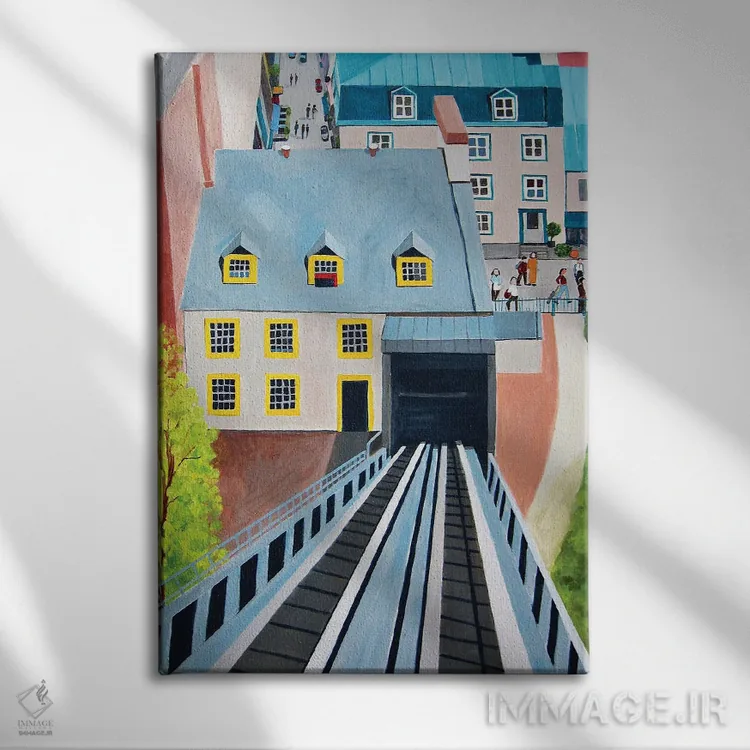 تابلو دکوراتیو Quebec City II,تله کابین، کبک سیتی اثر تونی سیلبر-دلرویو - نمای روبهرو روی دیوار