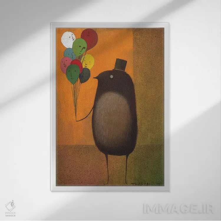 تابلو دکوراتیو راهنما اثر توشیو ایبینه - نمای قابدار سفید