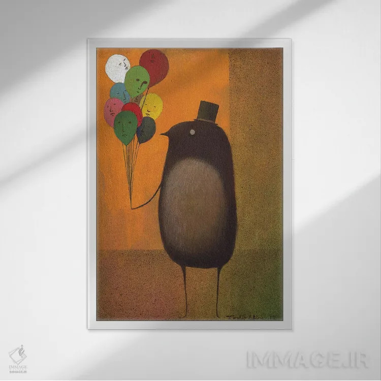 تابلو دکوراتیو راهنما اثر توشیو ایبینه - نمای قابدار سفید