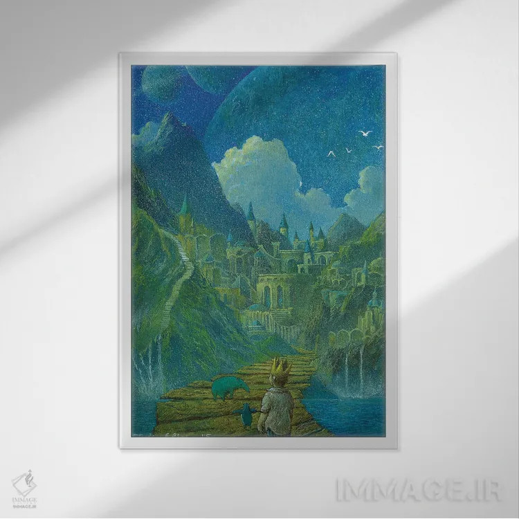تابلو دکوراتیو داستان سرزمین دوردست اثر توشیو ایبینه - نمای قابدار سفید