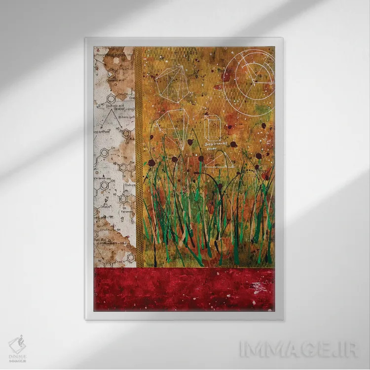تابلو انتزاعی منظره انتزاعی اثر تیلور اسمیت - نمای قابدار سفید