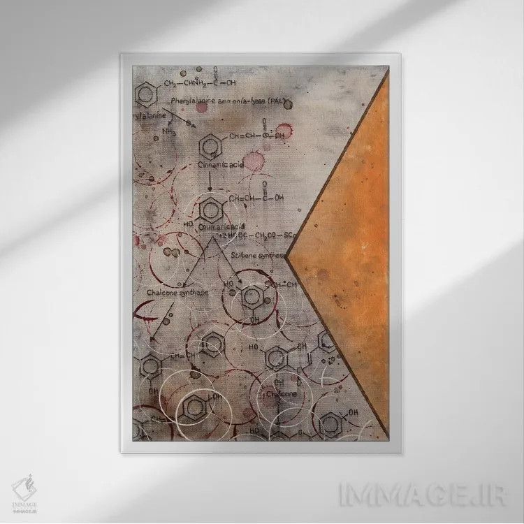 تابلو انتزاعی معجزه انتزاع شیمیایی شماره ۸ اثر تیلور اسمیت - نمای قابدار سفید
