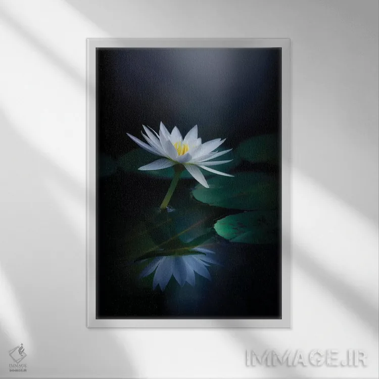 تابلو دکوراتیو انعکاس III اثر تاکاشی سوزوکی - نمای قابدار سفید