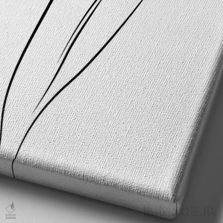 تابلو مینیمال طرح چهره با یک خط ۱ اثر چاپ های تاینی ترژر - نمای نزدیک بافت بوم