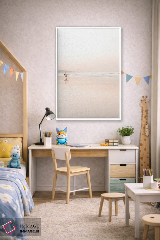 تابلو دکوراتیو موج سواری هنگام طلوع آفتاب اثر چاپ های تاینی ترژر - D1W