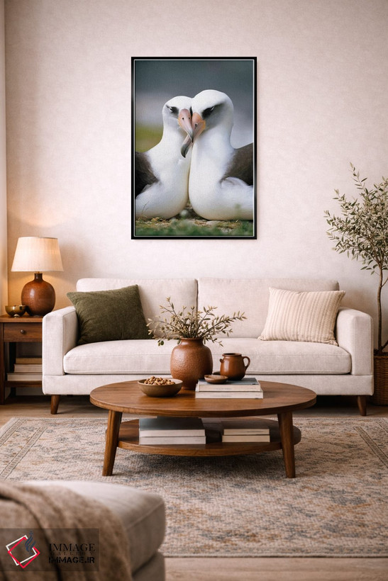 تابلو دکوراتیو Midway Atoll, Hawaii II,جفت آلباتروس لایسان در حال پیوند، آب… اثر تویی دروی - D2B